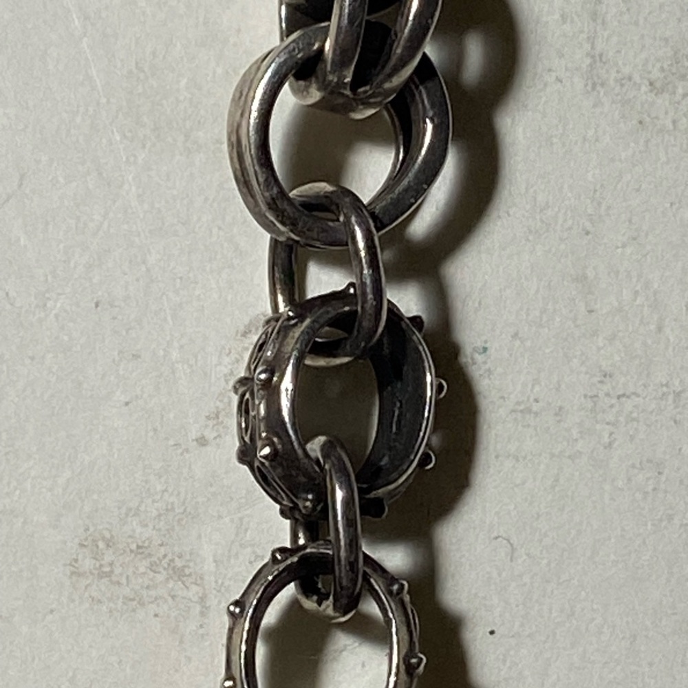 925 Silver Chunky Statement Link Chain Bracelet T… - image 6